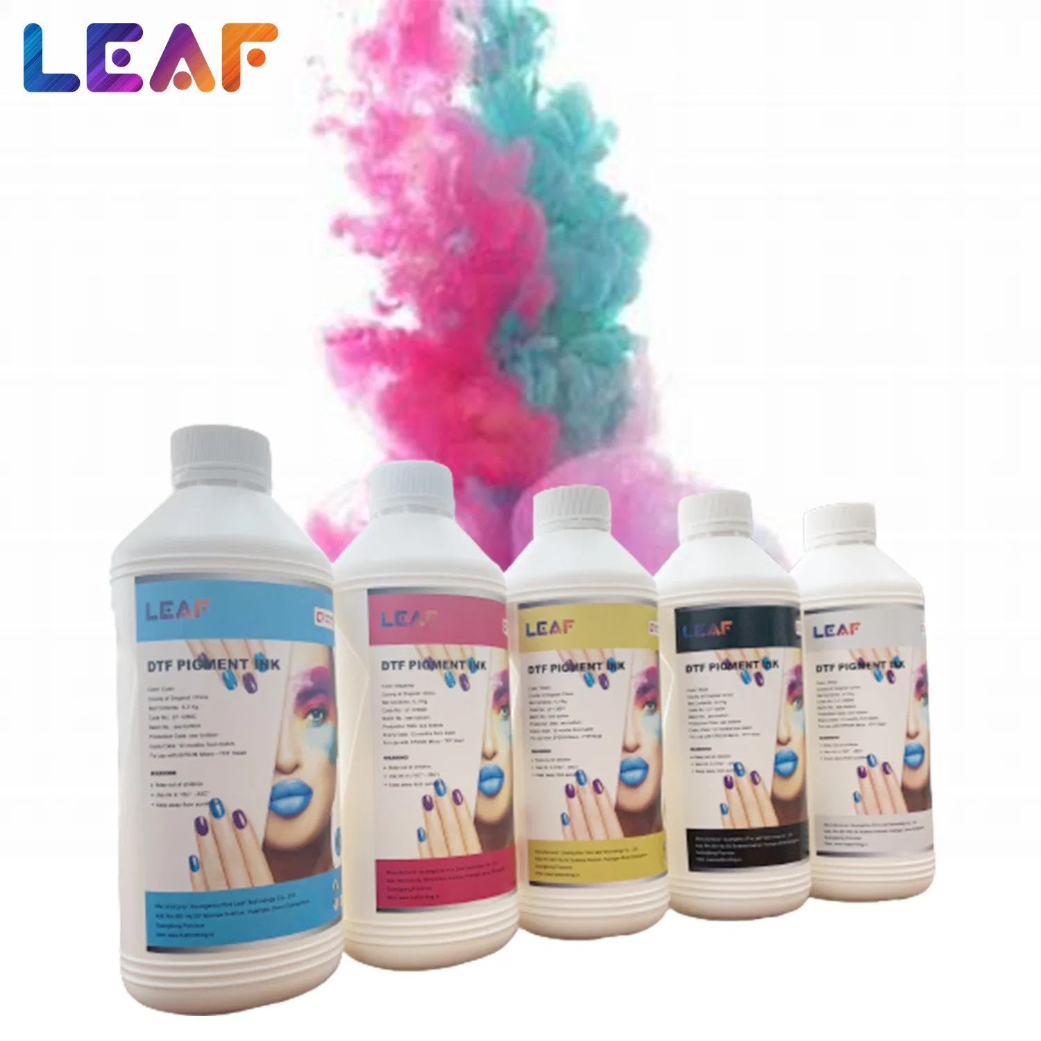 LEAF 2023 Fashion color DTF Pigment ink for Clothing and Fabrics with high quality and factory price