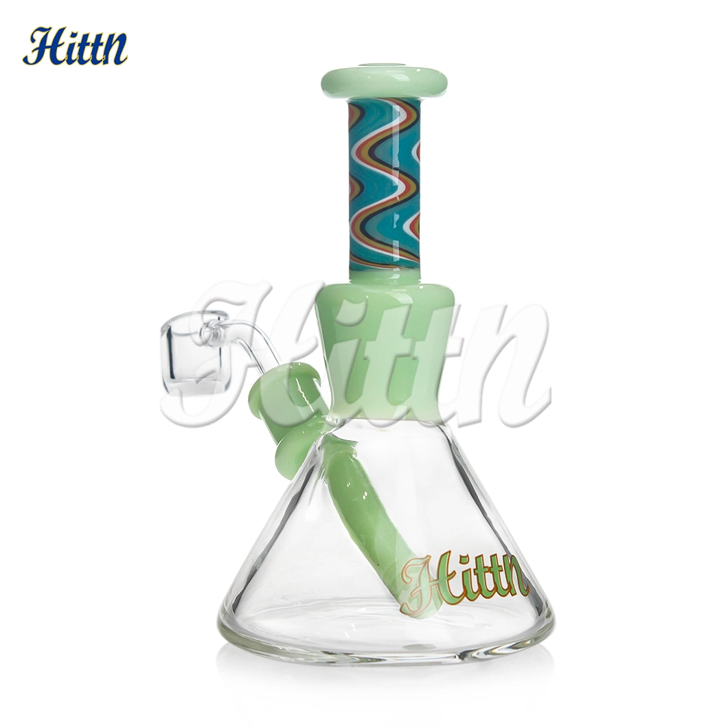 Fábrica de Navidad Promoción Hittn 6,5 pulgadas Mini tubo de agua americano Color vaso DAB Rig tubo de vidrio para fumadores