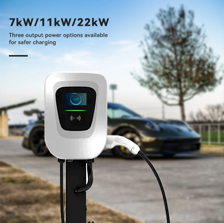 22kw EV Charger Home Load Balancing Car Charger Timing Charging Setting with Two Installation Methods