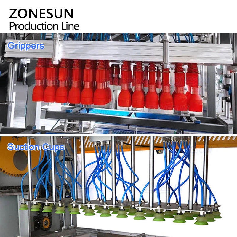 Zonesun botella de bebida automática Caser Packer línea de embalaje de cartón