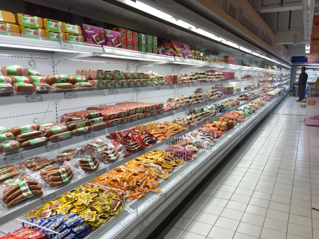 Open Chiller Obst Gemüse Kühlschrank Kühlraum Gefrierschrank für Supermarkt