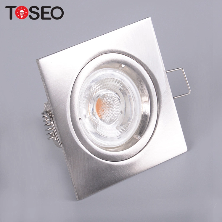 Aluminum Square Deisgn Black White GU10 Mr 16 Downlight Ceiling Flat Down Light