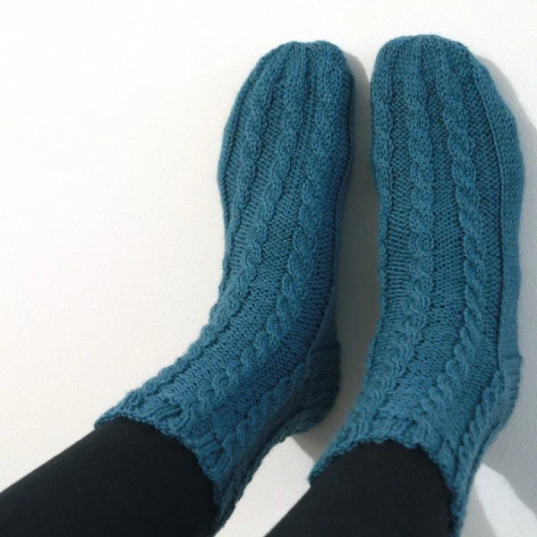 Cashmere Blended Cable Knit Quarter Length Socks Apparel Accessories