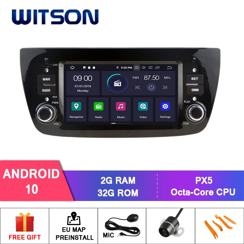 Witson Android 10 Car DVD GPS for Deckless FIAT Doblo Built in 16GB Inand