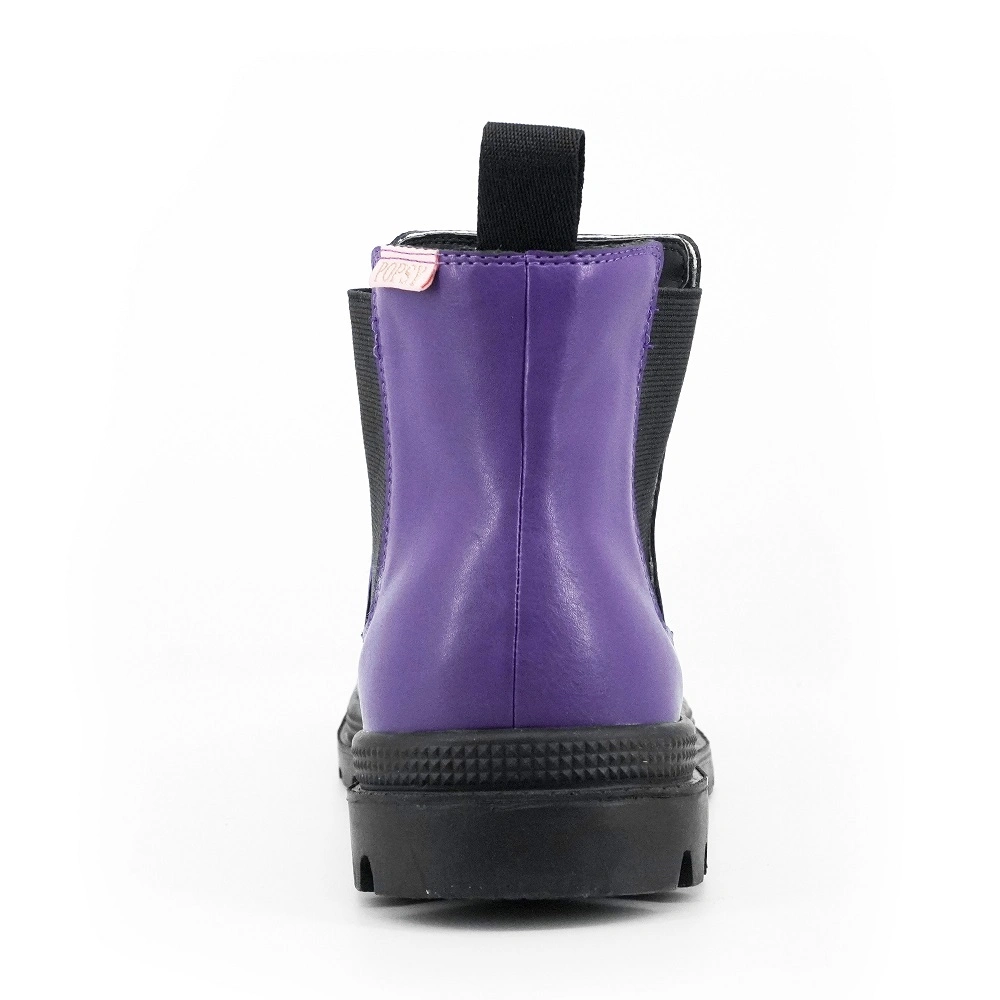 Trending Outdoor Lady Waterproof Boots Ankle Purple Woman PU Shoes for Women