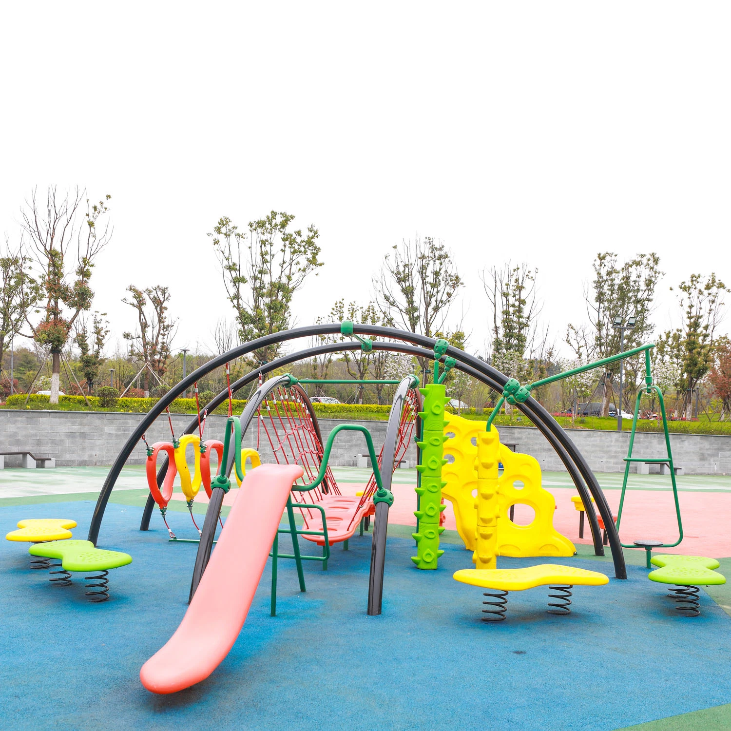 Children Commercial Playground Swings Slide Outdoor Play Equipment