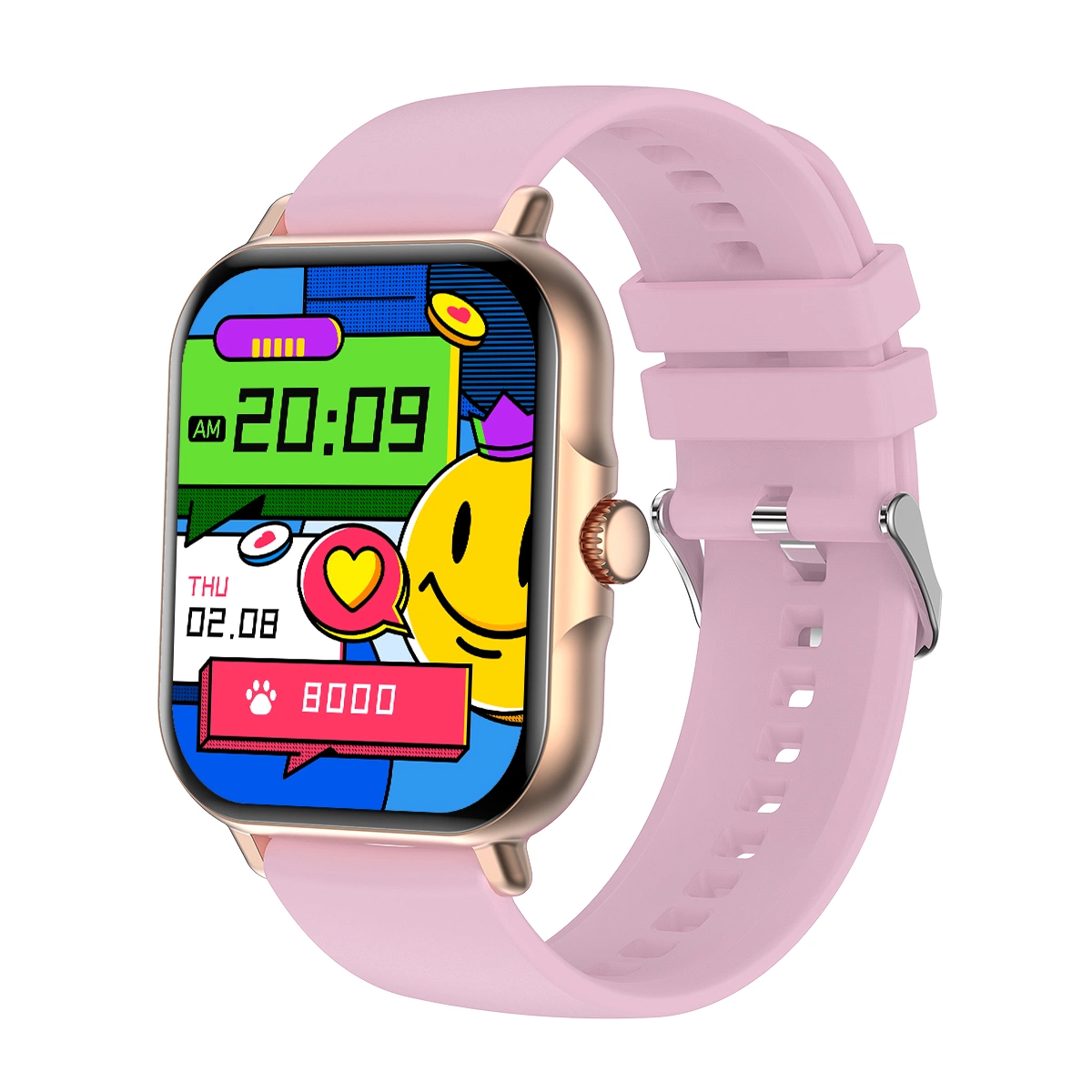 CE RoHS Bluetooth Smart Watch IP67 bracelet Montres de mode de fréquence cardiaque pour Android téléphone Mobile Apple IOS Watch Don Smartwatch numérique à écran tactile