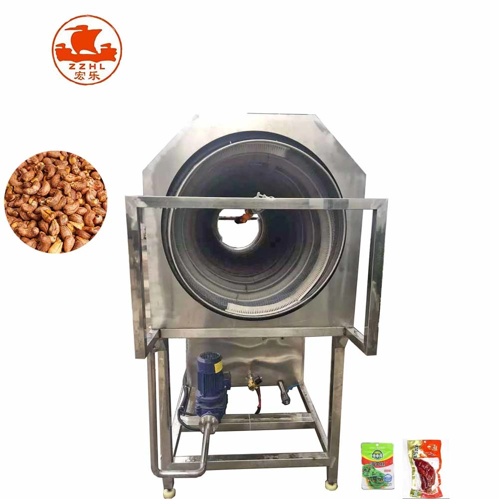 Agriculture Industrial Food Cashew Rotary Drum Washing Flexible Packaging Bag Cleaning Drying Machine