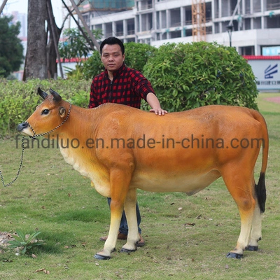 Simulated Shepherd Boy Riding Buffalo Sculpture Ornaments Cattle Outdoor Garden Landscape Farming Decoration Large Fake Animal Model