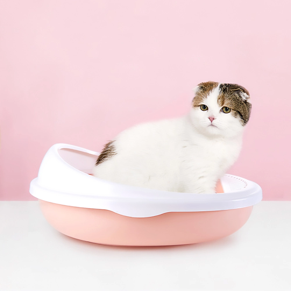 Egg-Shaped Anti-Sand High Fence Cat Litter Box