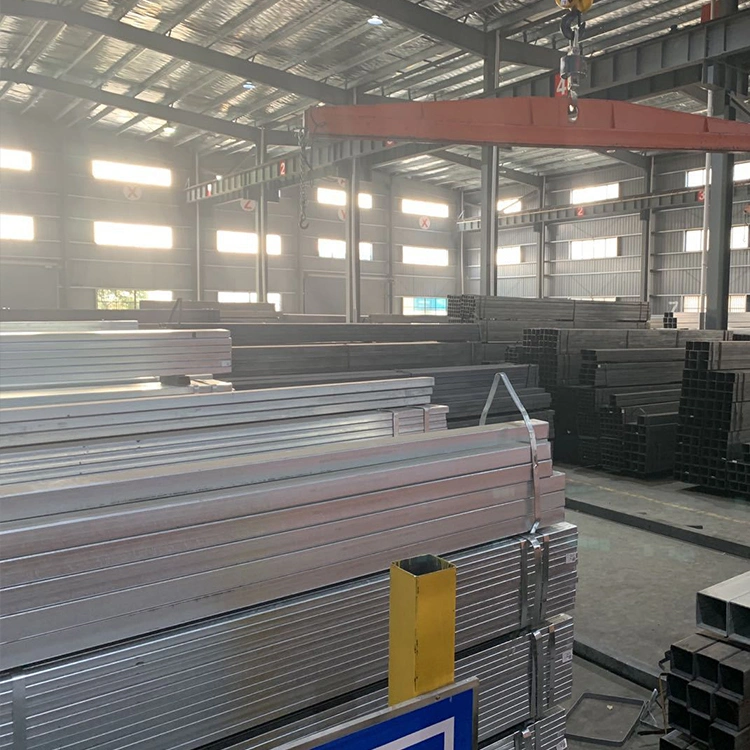 Tubo rectangular galvanizado previamente laminados en frío Plaza soldado / Tubo de acero rectangulares/metro/sección hueca