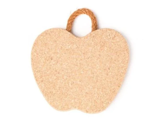 Apple Shaped Unframed Natural Cork Board for Wall Bulletin