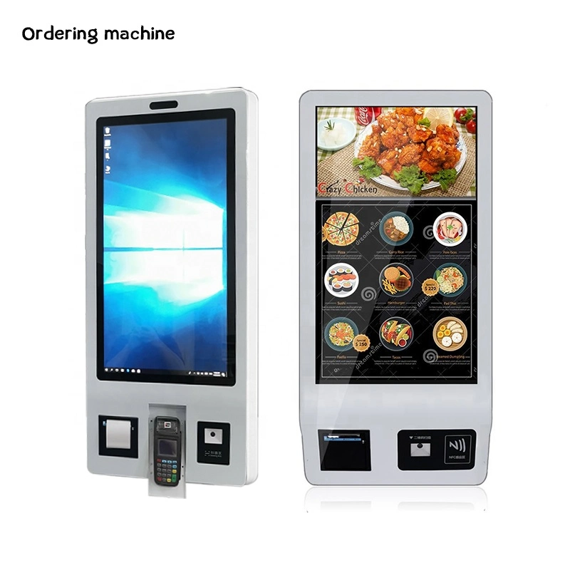 21.5 24 27 32inch Android Windows Retail Cashless Qr Code POS System Self Checkout Payment Cart Cabnit Kiosk Information Board