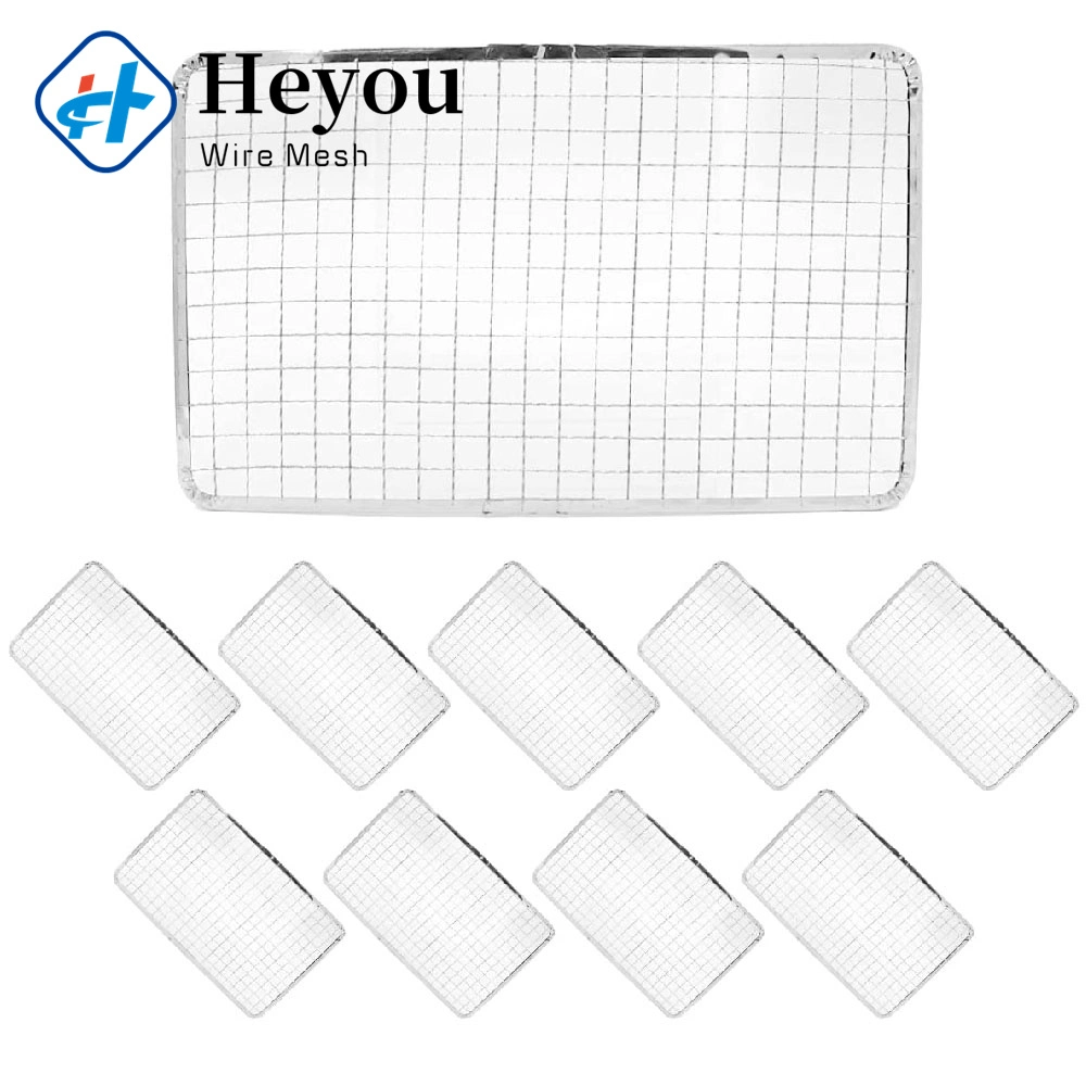 Outdoor Barbecue Grill Mesh Stainless Steel Wire Mesh Grid Household Rectangular Thickened Barbecue Net Supplies Wire Mesh Sheet