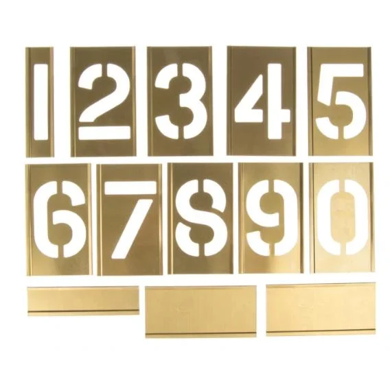 Letter&Number Brass Stencil Interlocking Paint Stencil