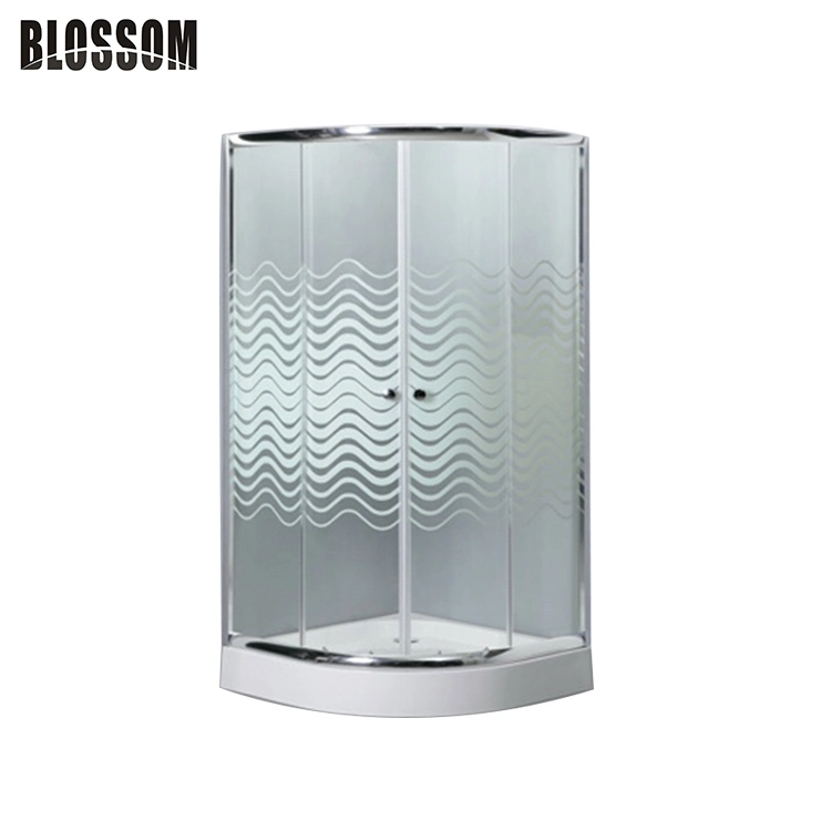 Hangzhou Curved Glass Printed Glass Simple Shower Room Cabin (BLS-9206)