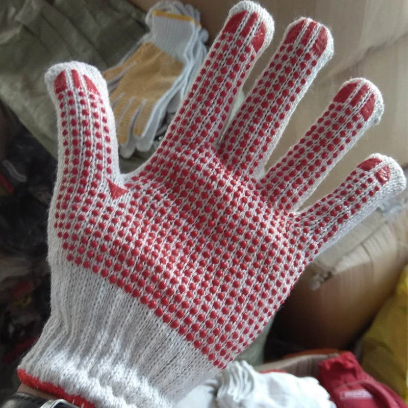 Labor Durable Industrial Gardening Construction Work White 100% Cotton Knitted Gloves