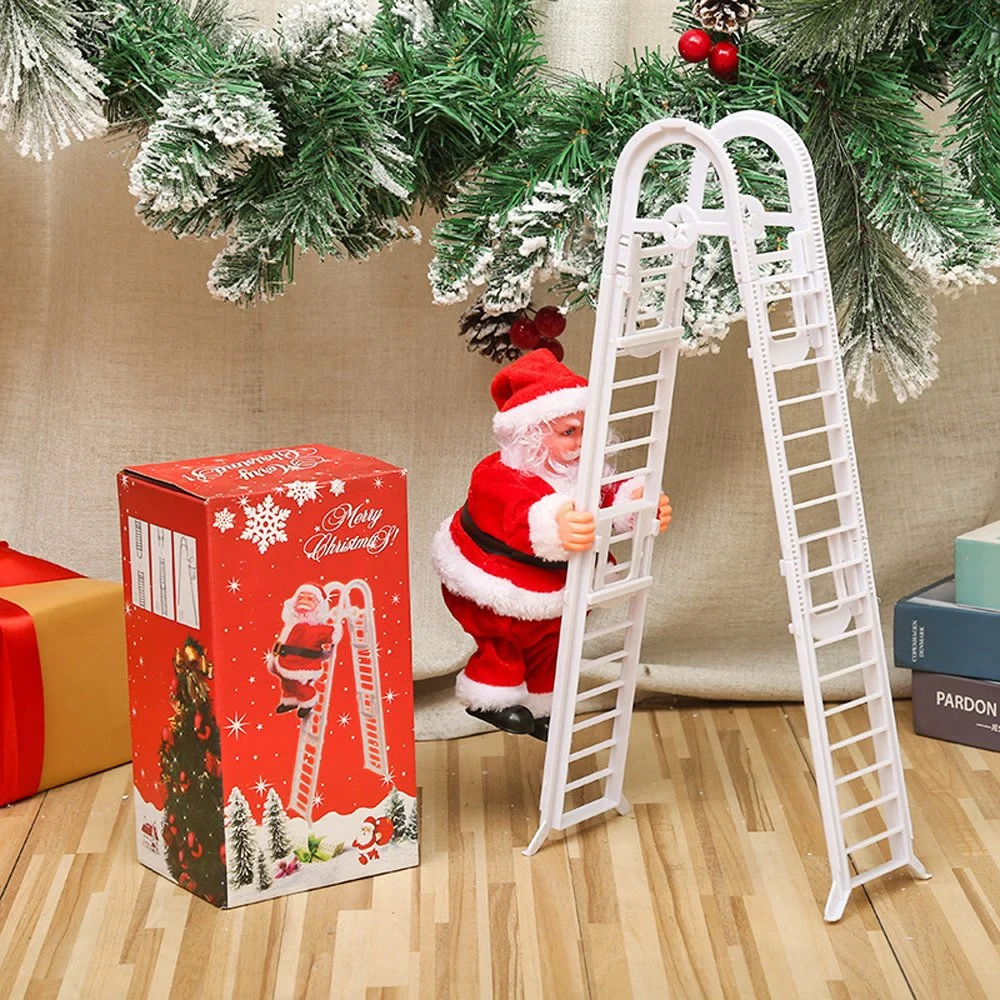 Christmas Decoration Electric Ladder Santa Claus Children's Toys