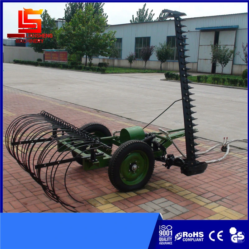 Farm Machinery Tractor Trailed Pto Driven Grass Cutting and Raking Machine 1.4-2.1m Lawn Mower Raker