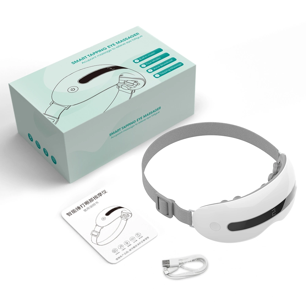 Presión de aire vibración Massager digital para alivio de ojos calor Comprimir máscara de cuidado de ojos con música