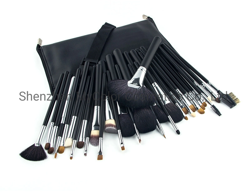 Professional & Complete Makeup Artist Brush Set 32PCS Wood Cosmetic Brush Set with PU Bag