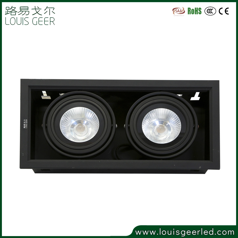 High quality/High cost performance Adjustable Recessed High Power 3*15W LED COB Grille Light