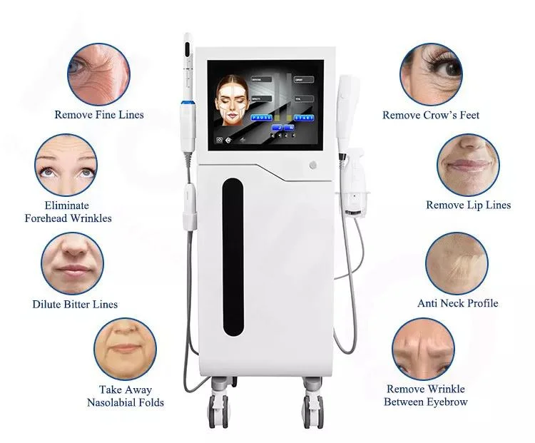 Máquina de Ultra-sons vertical Liposonic HIFU Slimming Beauty Salon Equipment Professional LiPo HIFU Bodi Removedor de superfície fina removedor de enruga facial HIFU Máquina