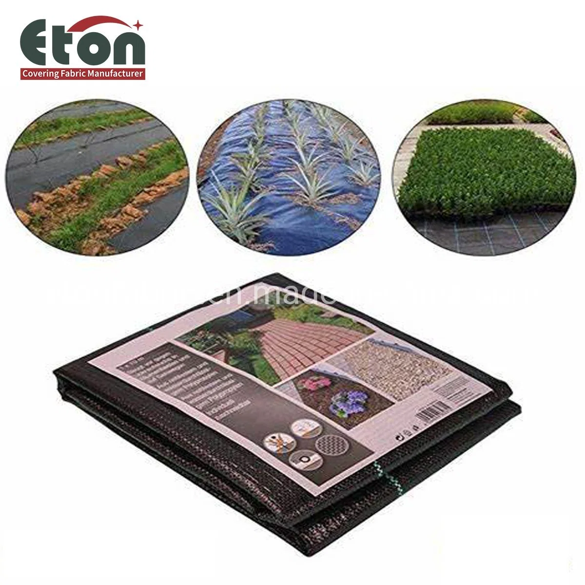 Heavy Duty PP/PE Plastic Black Garden Geotextile Landscape Weed Control Mat for Farm