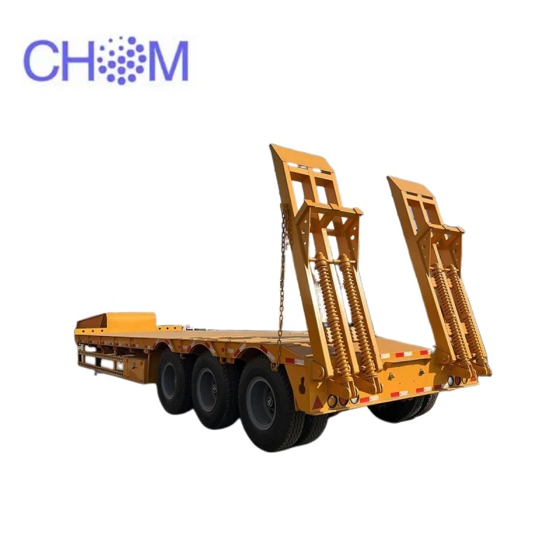 Carbon Steel Shipping Excavator 40 Ton 60ton Lowboy Trailers Sale