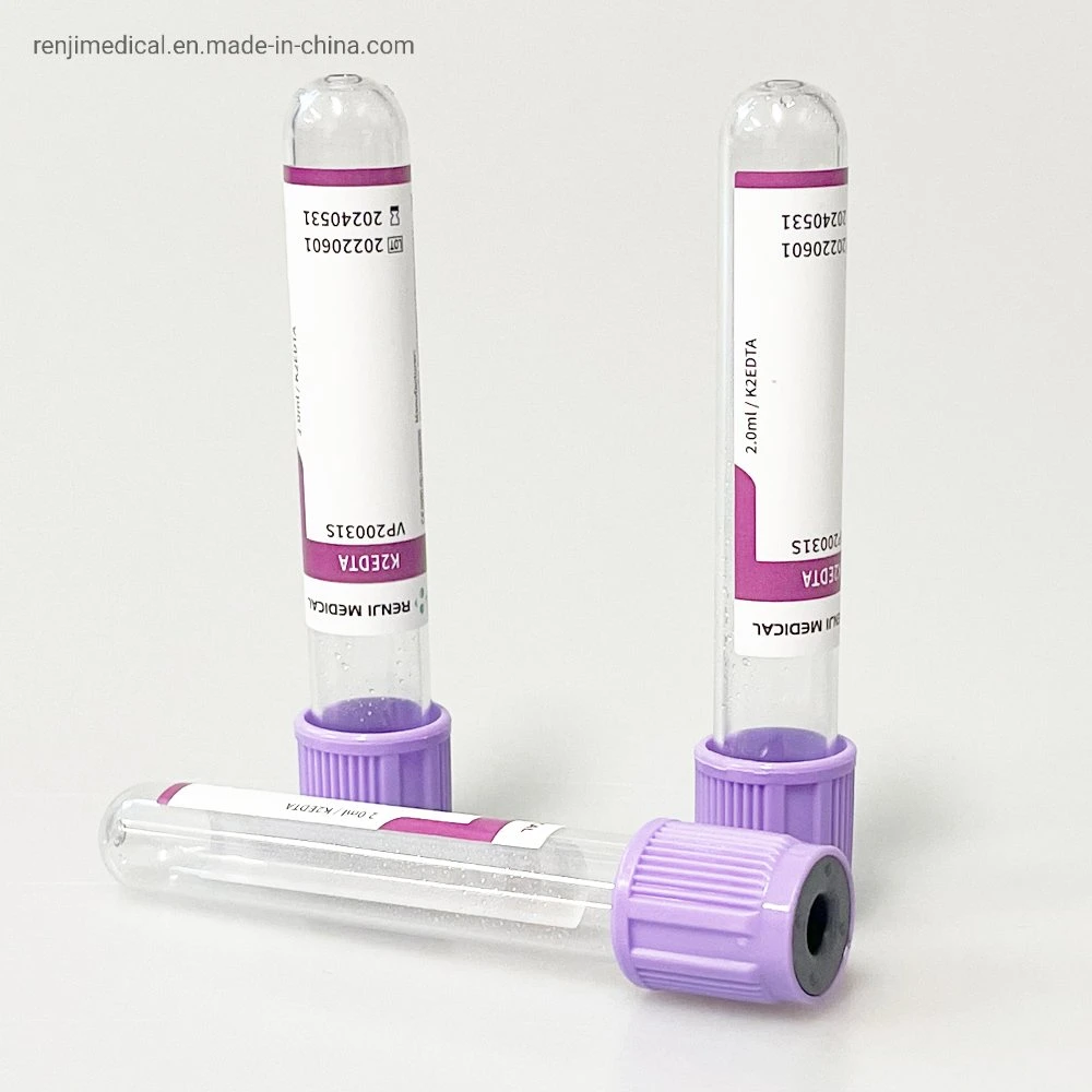 Medical EDTA Disposable Sample Vacuum K3 Blood Collection Tube