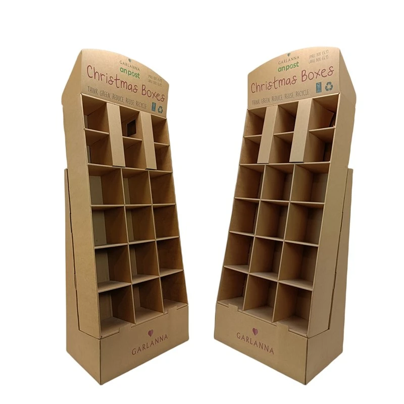 Paper Display Rack Multi-Layer Floor Standing Cardboard Display Rack Mall Promotion Hook Display Paper Rack