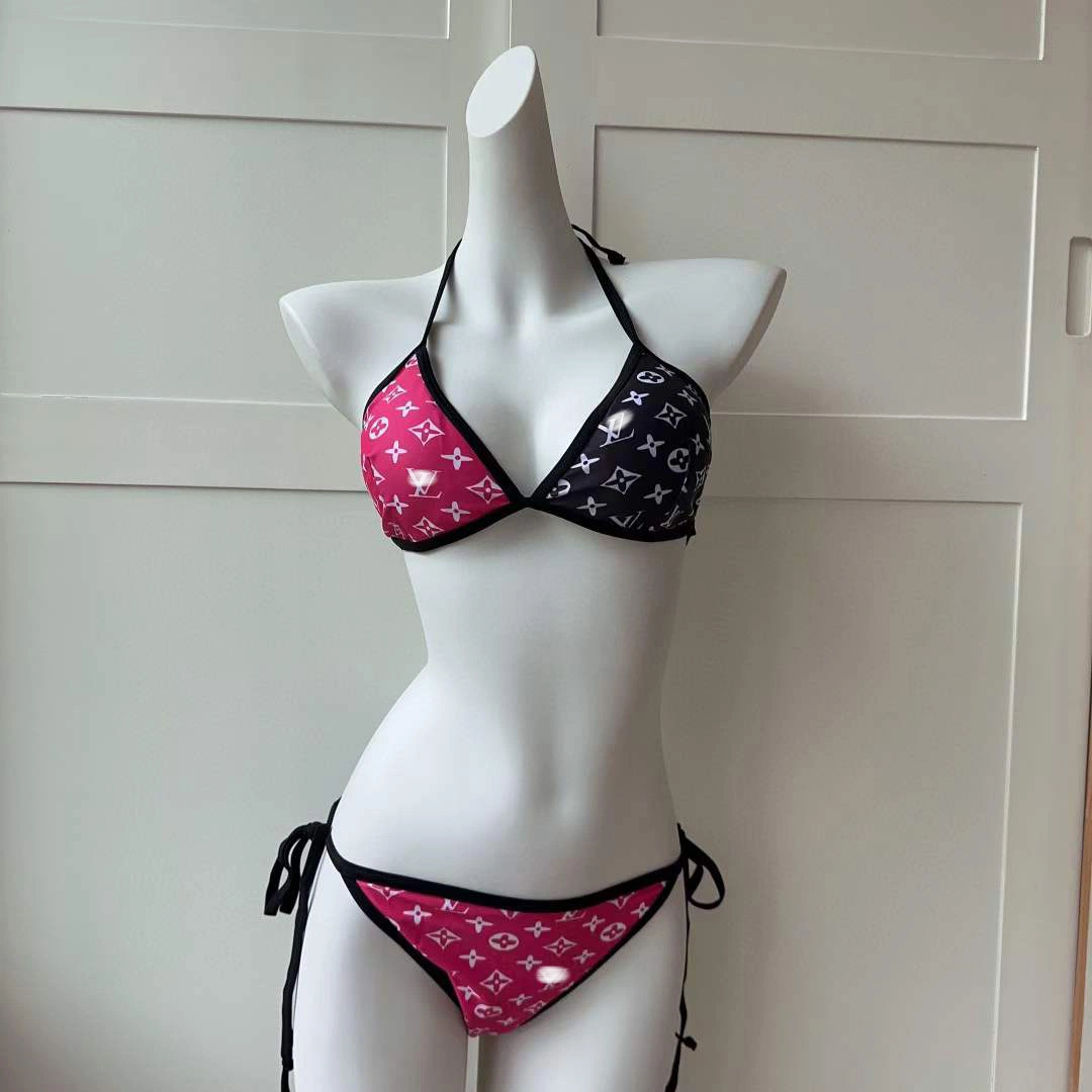 Fatos de banho para linha do biquíni Sexy com impressão por grosso Swimwear for Women ruched Cross Voltar BSCI