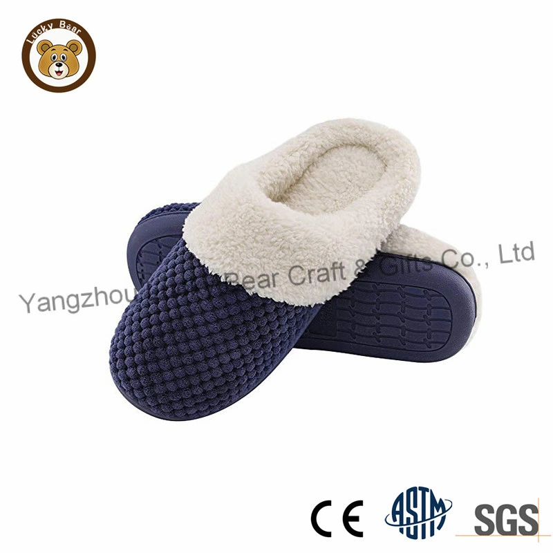 Hotsale Winter Shoes Soft Plush Comfortable Warm Indoor Flat Slipper for Men and Women