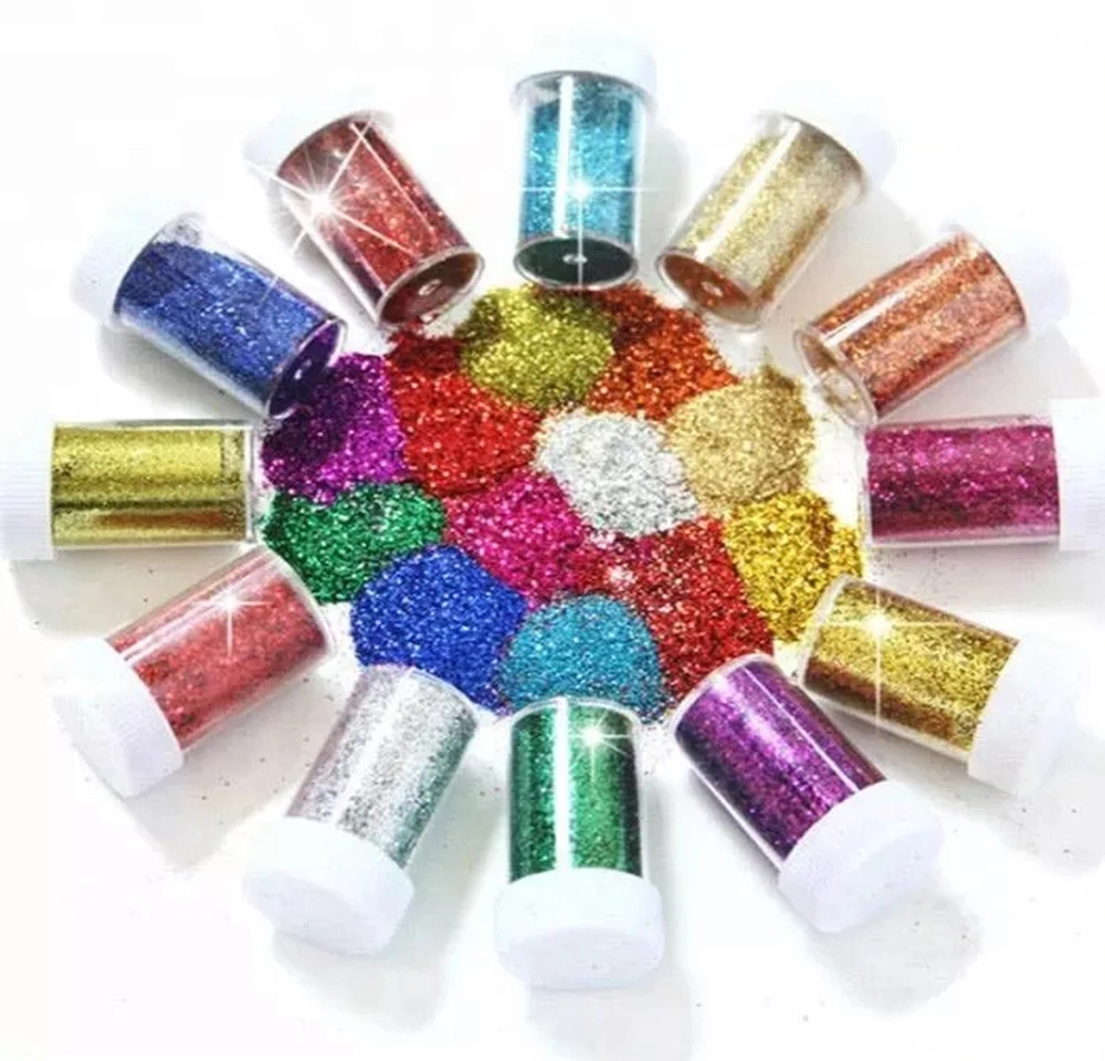 Free Sample 100g Powder Polyester Fine Glitter for Arts and Nails