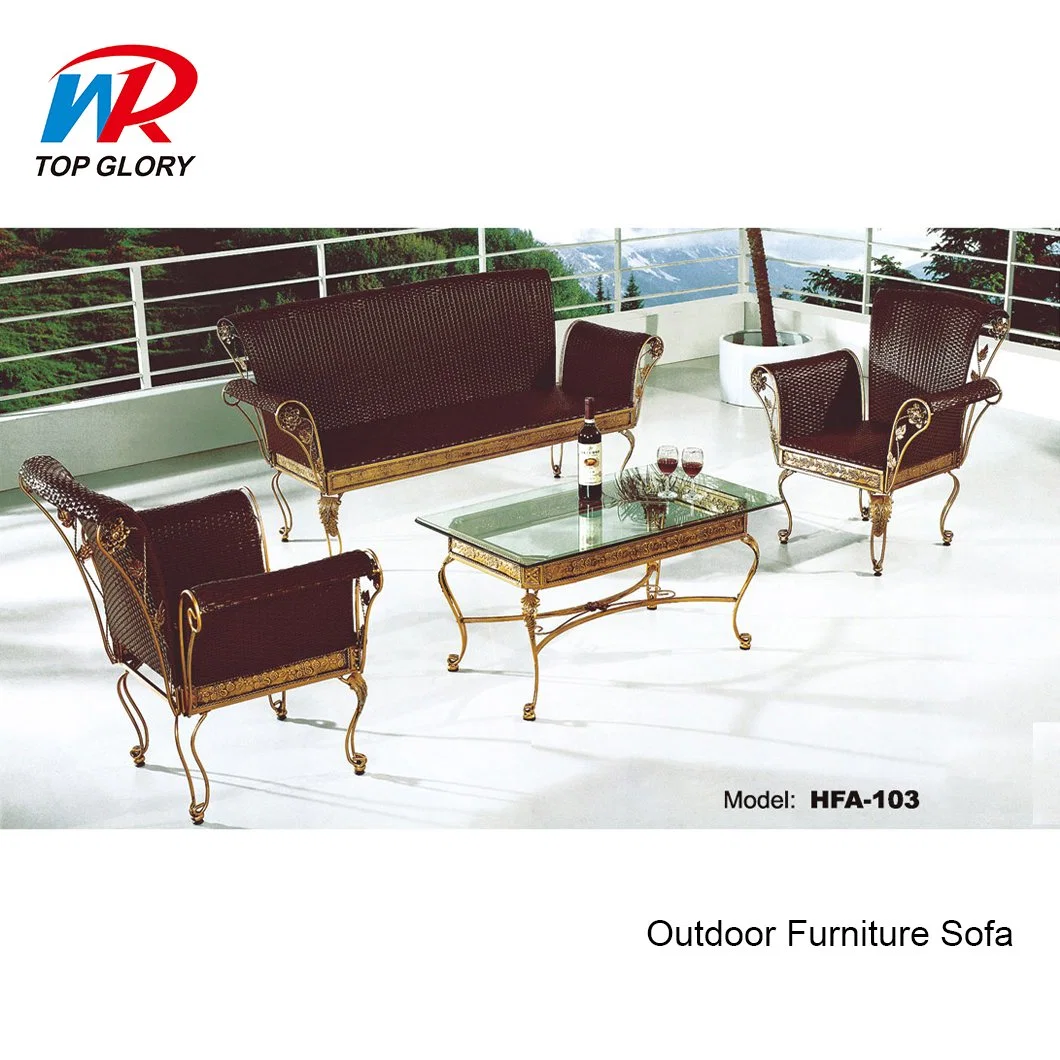 Synthetic Rattan Outdoor Garden Furniture Cornor Sofa Set (TG-1020)