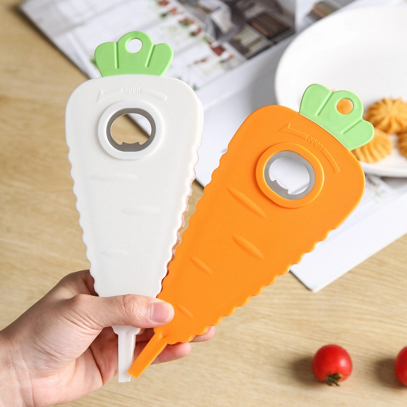 Creative Carrot Shape Kitchen Tools Multifunctional Jar Opener Can Opener Bottle Opener