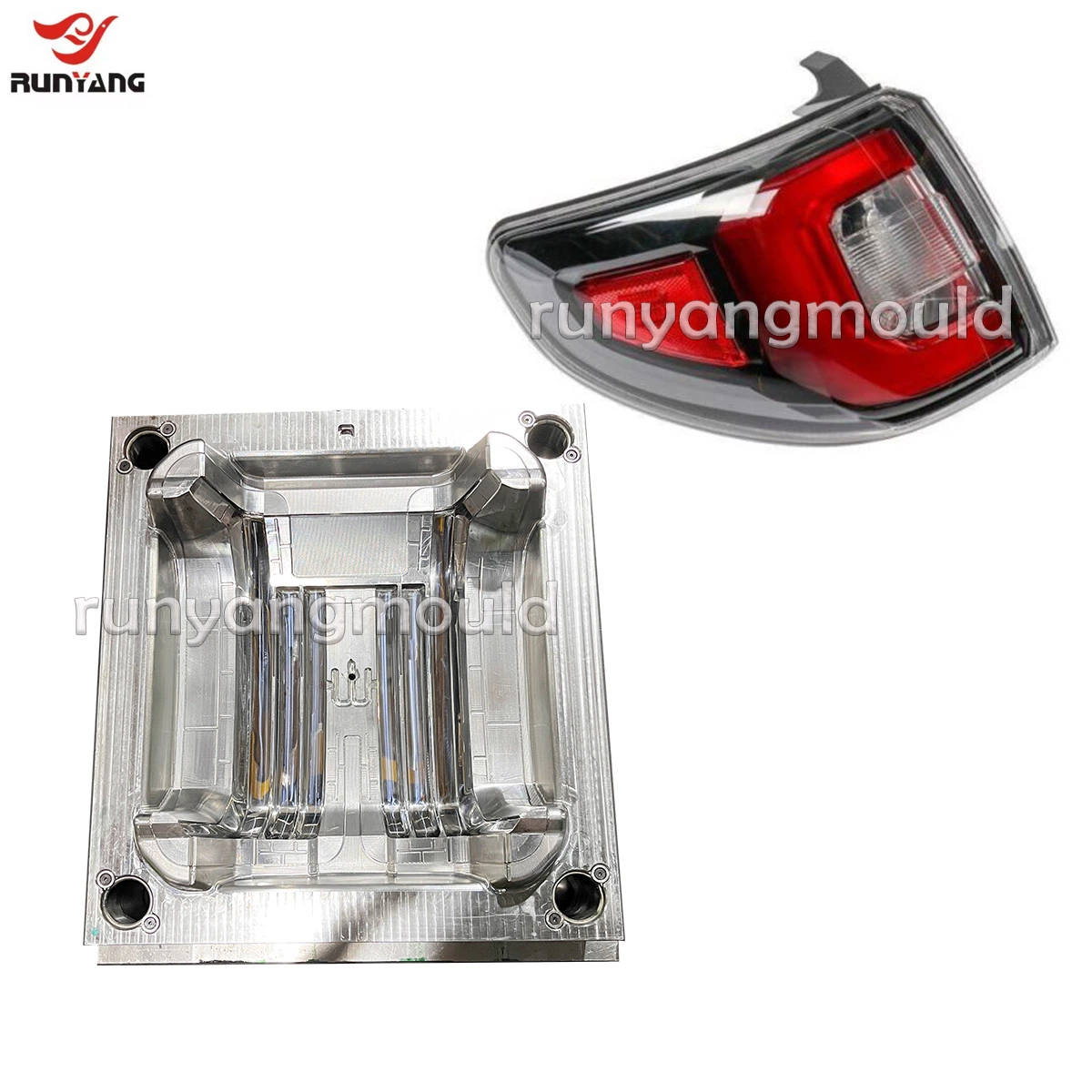 Molding Plastic Injection Mould Rear Lamp Mould Plastic Parts for Automotive Mold