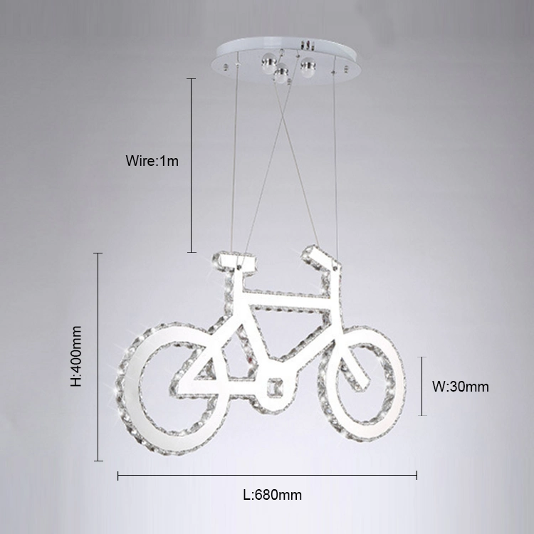 Fahrrad Form Kristall Kronleuchter Heißen Verkauf Proudct Anhänger Licht