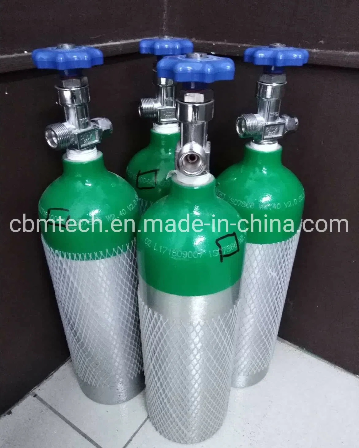 Medical Pin Index Aluminum Oxygen Cylinders 2L, Customized