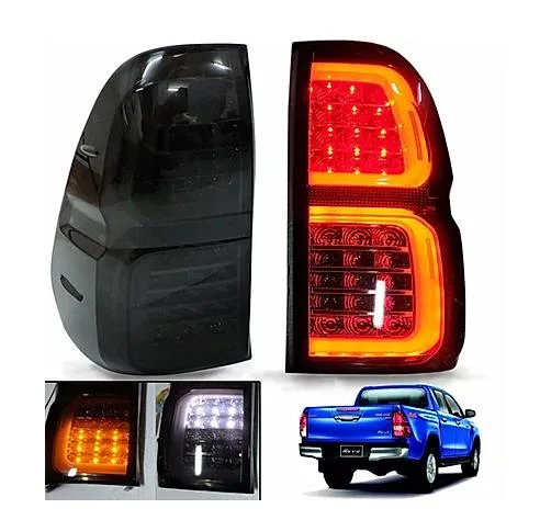 Auto Parts Upgrade Red Smoke LED Stop Lights Taillight for Toyota Hilux Revo 2016 2015-2020