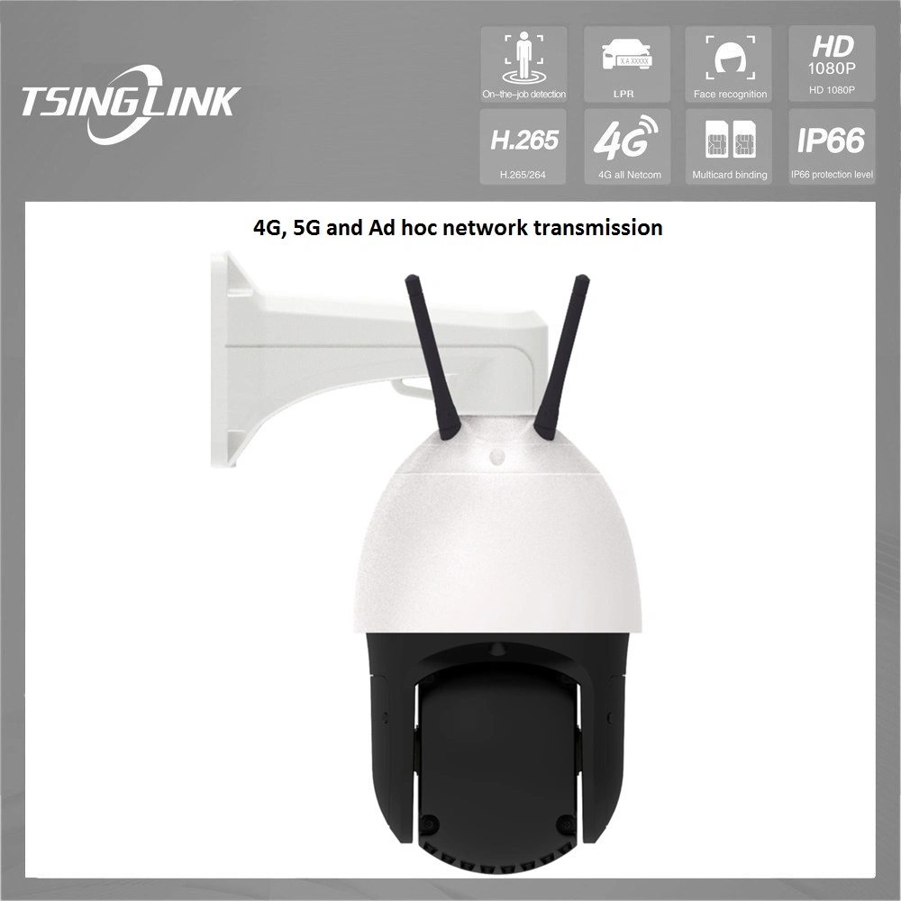 Ad hoc AP 4G 5g sans fil Multi Network 1080P Low Caméra dôme PTZ haute vitesse avec éclairage CCTV