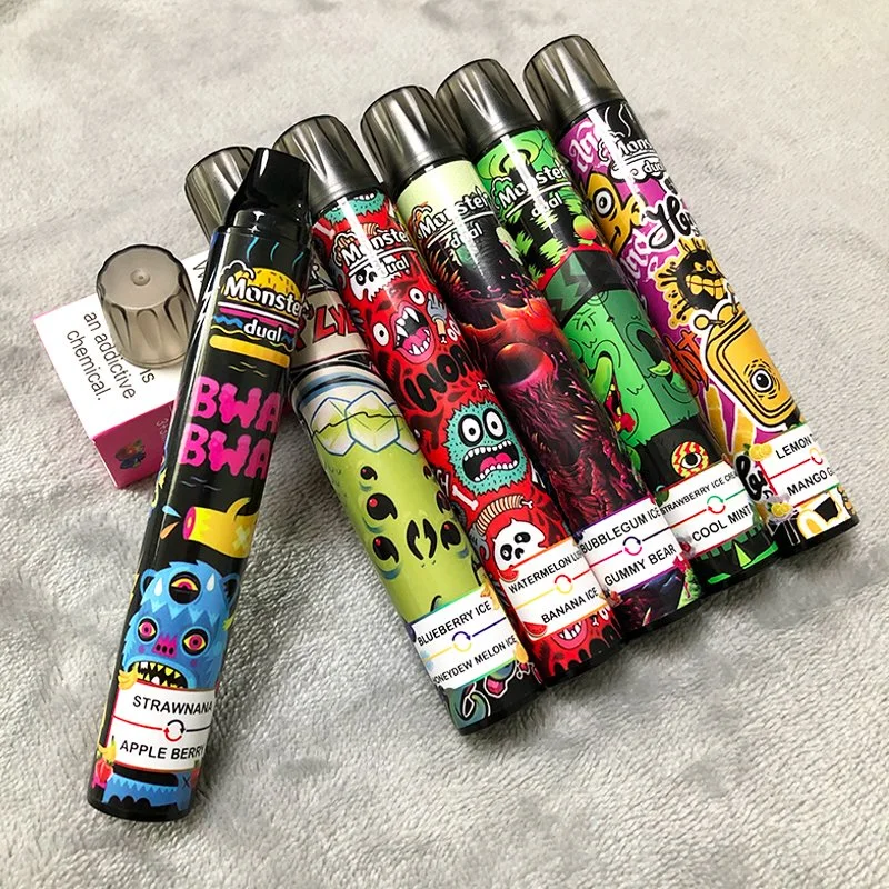 Más nuevos sabores dobles Monster Dual 1000+1000 Puffs Disposable/Chargeable E Cigarette Vapes