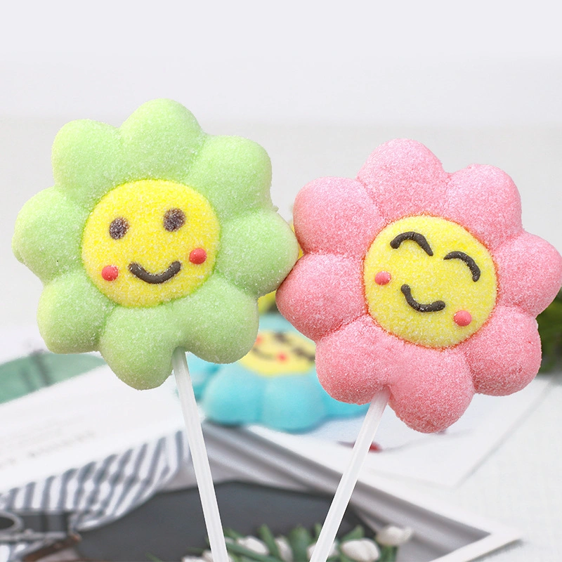 Yummفاء 80PCS/CTS OEM Cotton Pinwheel Shape Marshmallow Gum