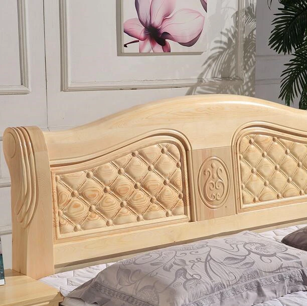 Solid Wooden Bed Modern Double Beds (M-X2234)