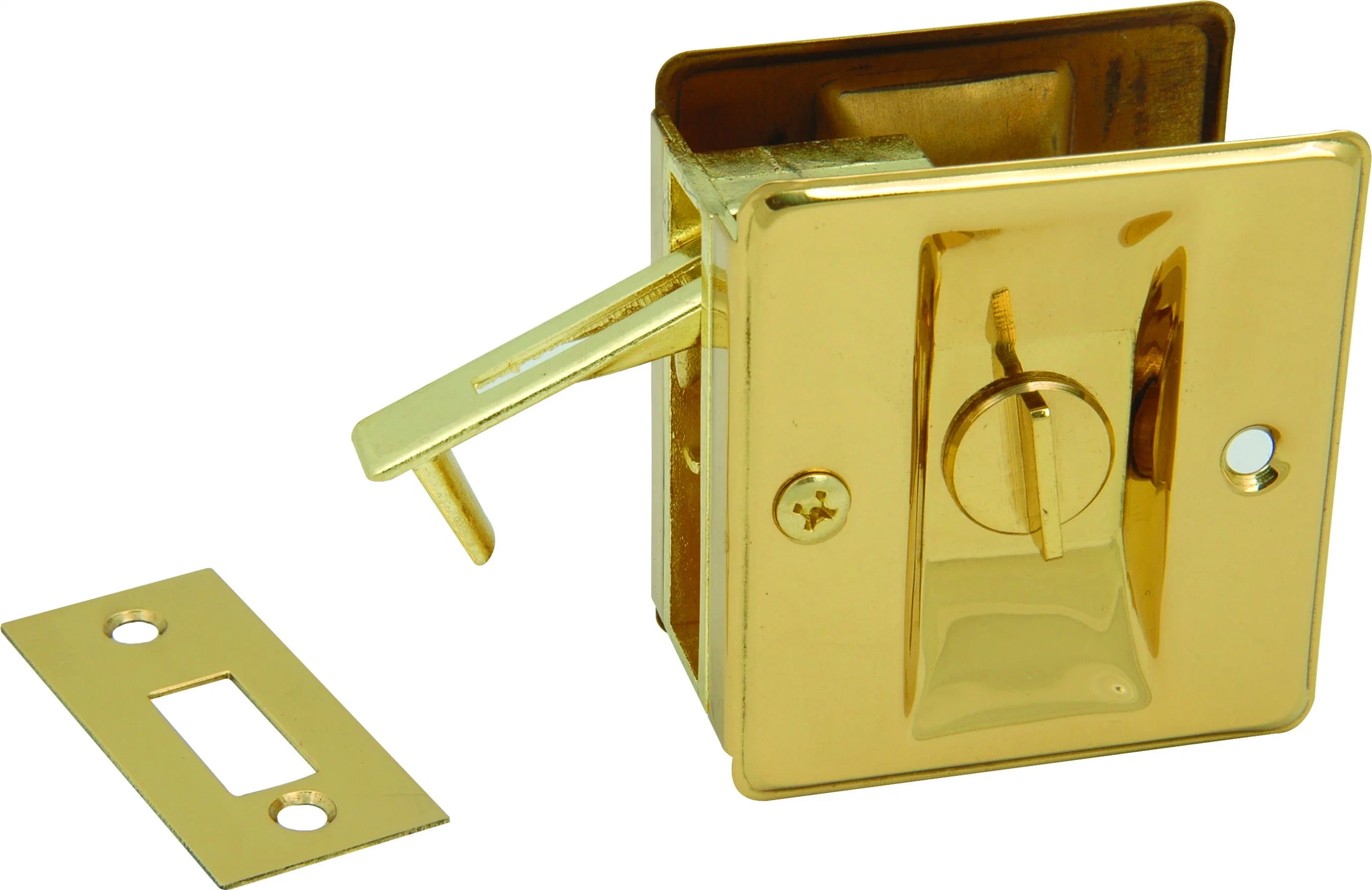 B-Y6605-PB Brass Sliding Door Lock