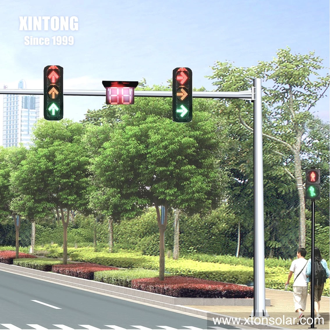 Solar Wireless Traffic Signal Light System