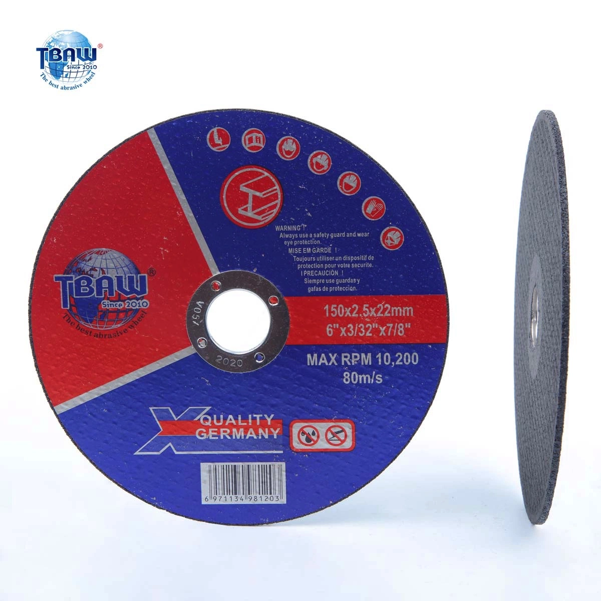 6inch 150*1.6*22mm Flat Cutting Wheels for Metal