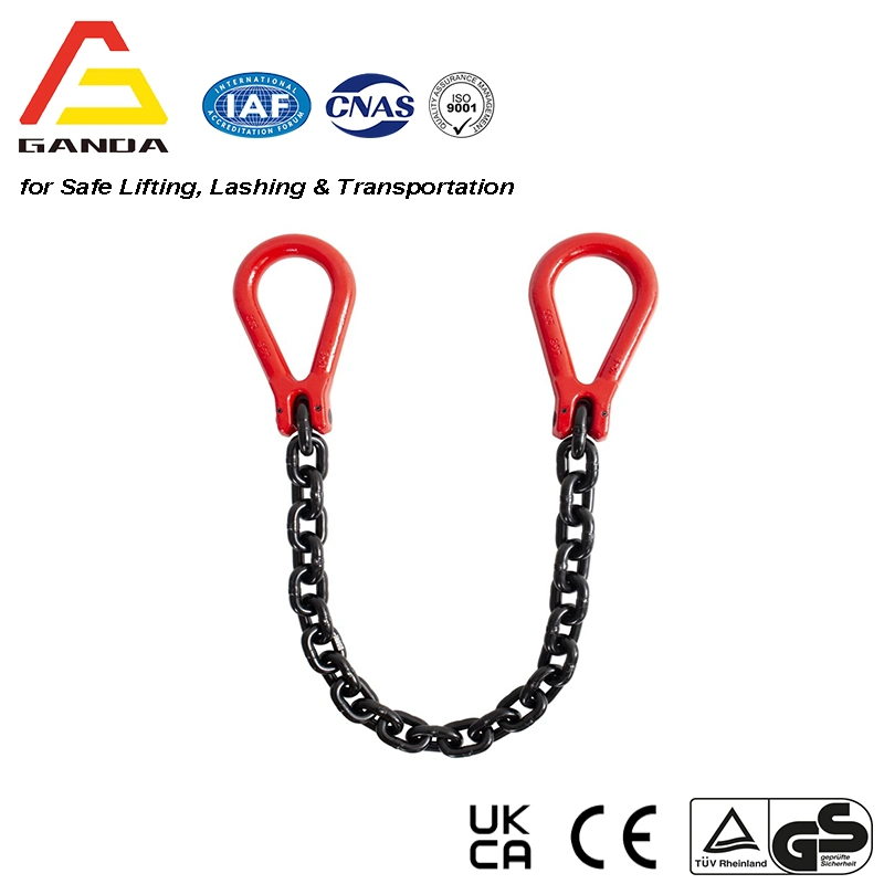 G80 Chain Lifting Sling Single Leg Reevable Collar Chain