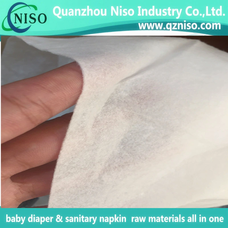 Raw Materials Jumbo Roll Airlaid Paper for Sanitary Napkin (LS-o12)
