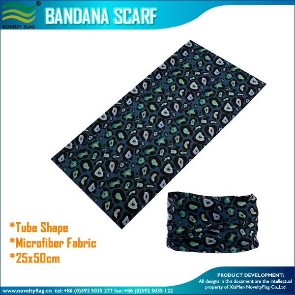 25*50см Ярко раскрашенные деревянные ткань из микроволокна Bandana (J-NF20F19017)